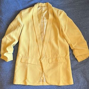SHEIN: Mustard Yellow Boyfriend Blazer